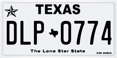 TX license plate DLP0774