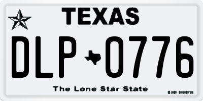 TX license plate DLP0776