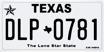 TX license plate DLP0781