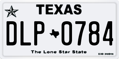 TX license plate DLP0784