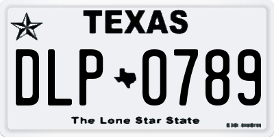 TX license plate DLP0789