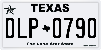 TX license plate DLP0790