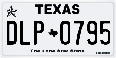 TX license plate DLP0795