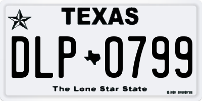 TX license plate DLP0799