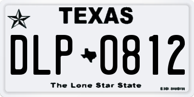TX license plate DLP0812