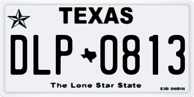 TX license plate DLP0813