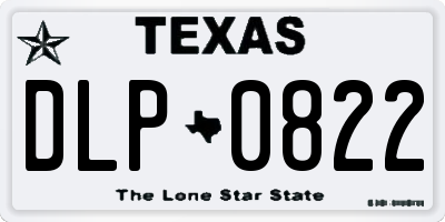 TX license plate DLP0822