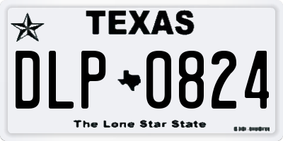 TX license plate DLP0824