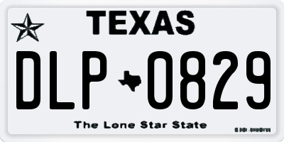 TX license plate DLP0829