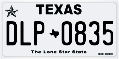 TX license plate DLP0835