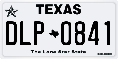 TX license plate DLP0841