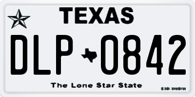 TX license plate DLP0842