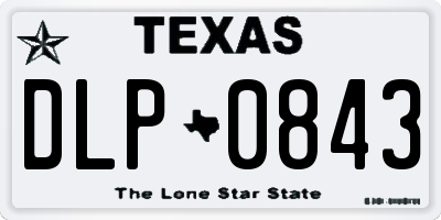 TX license plate DLP0843
