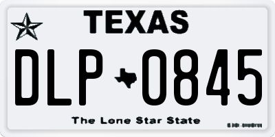 TX license plate DLP0845