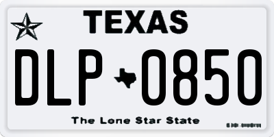TX license plate DLP0850