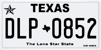 TX license plate DLP0852