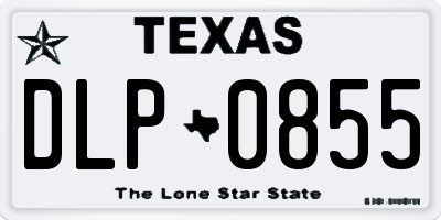 TX license plate DLP0855