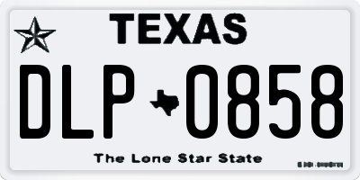 TX license plate DLP0858