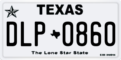 TX license plate DLP0860