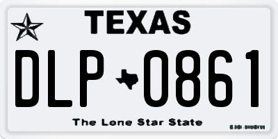 TX license plate DLP0861