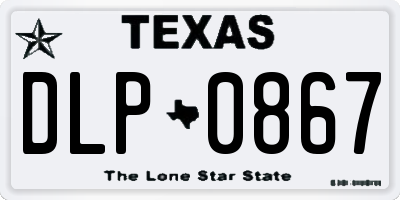 TX license plate DLP0867