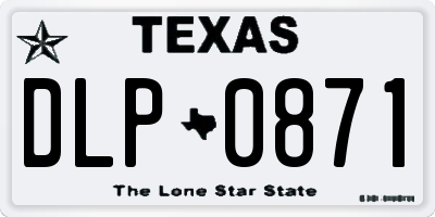 TX license plate DLP0871