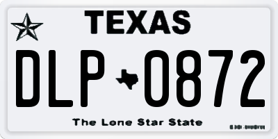 TX license plate DLP0872