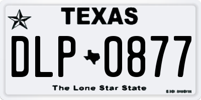 TX license plate DLP0877