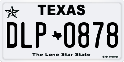 TX license plate DLP0878