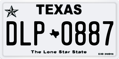 TX license plate DLP0887