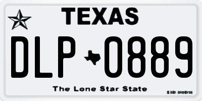 TX license plate DLP0889