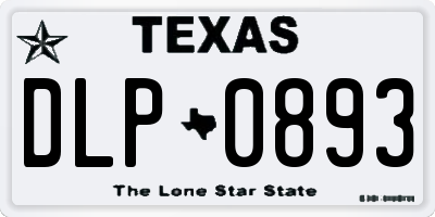 TX license plate DLP0893