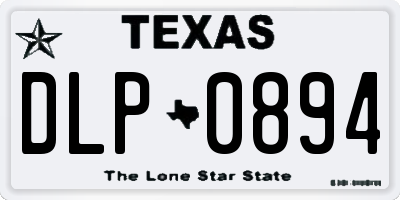 TX license plate DLP0894