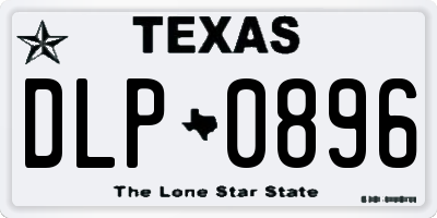 TX license plate DLP0896