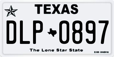 TX license plate DLP0897
