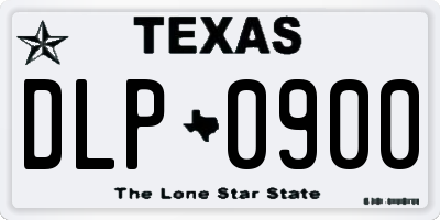 TX license plate DLP0900