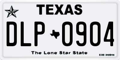 TX license plate DLP0904