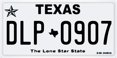 TX license plate DLP0907
