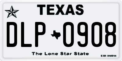 TX license plate DLP0908