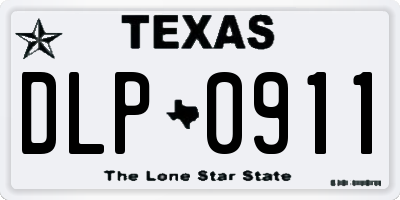TX license plate DLP0911