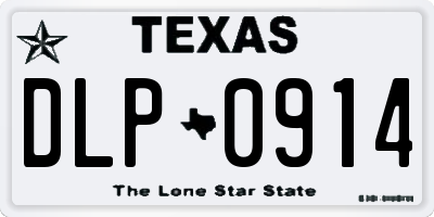 TX license plate DLP0914