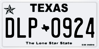 TX license plate DLP0924