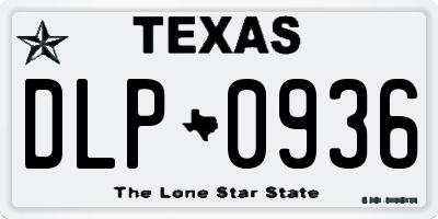 TX license plate DLP0936