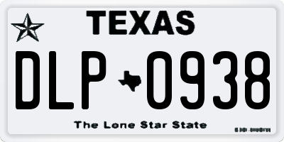 TX license plate DLP0938