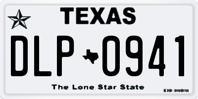 TX license plate DLP0941
