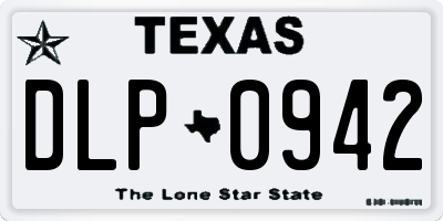 TX license plate DLP0942