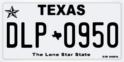 TX license plate DLP0950