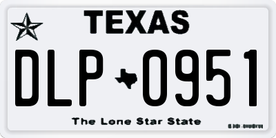 TX license plate DLP0951