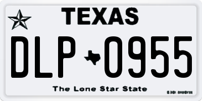 TX license plate DLP0955