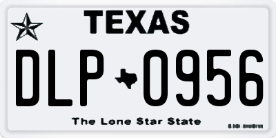 TX license plate DLP0956
